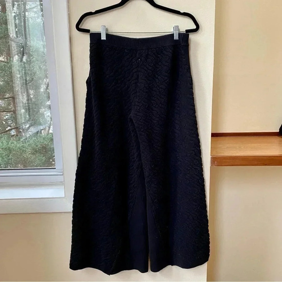 NWT Free People Ziggy Wide Leg Pants Sweater Set Crop Top Cardi Large Black - Picture 9 of 12